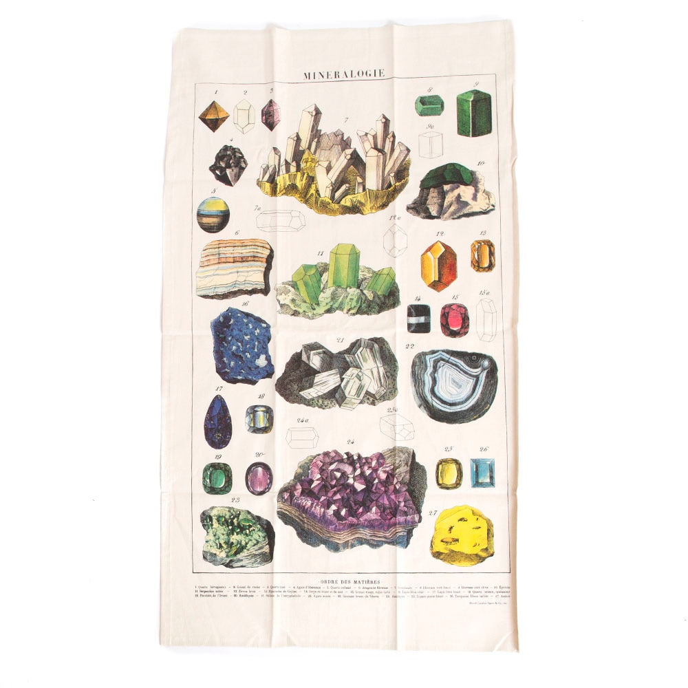 Cavallini, Cotton, Tea Towel, Mineralogie